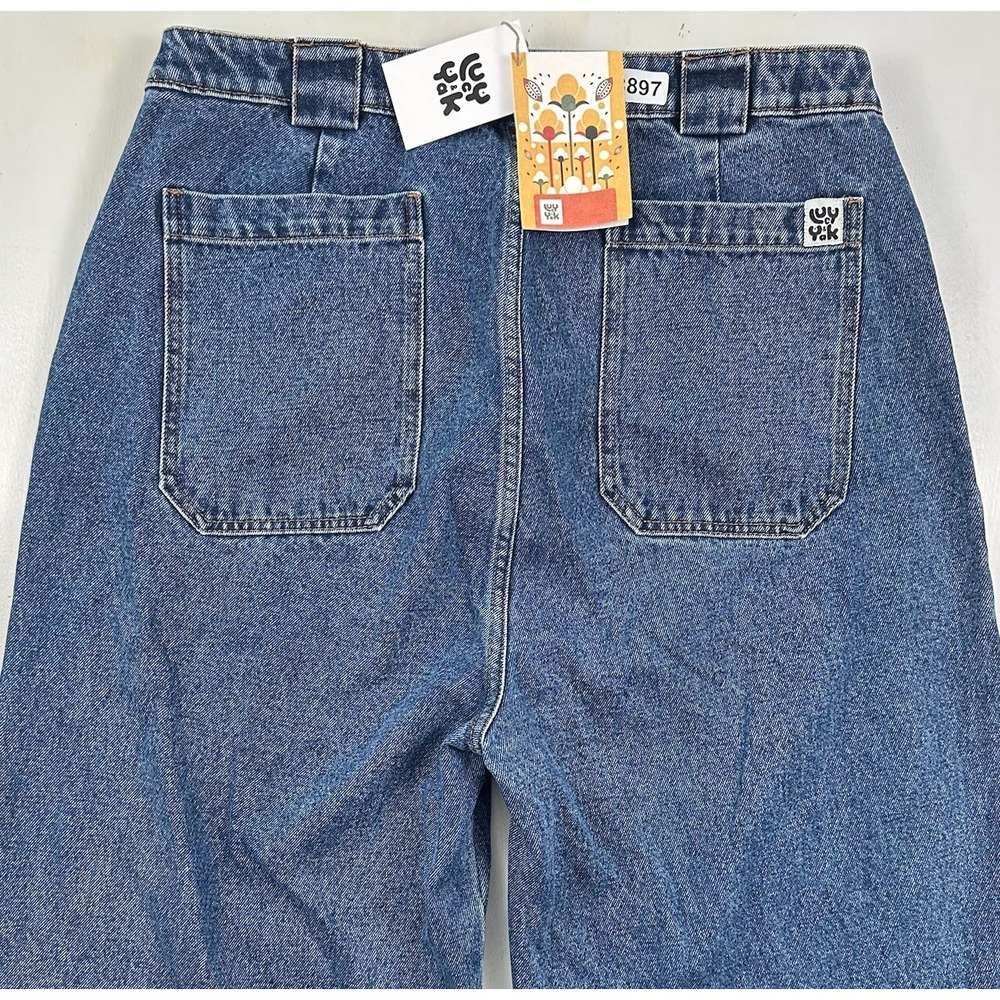 Lucy & Yak Blue Flare & Wide Leg Jeans